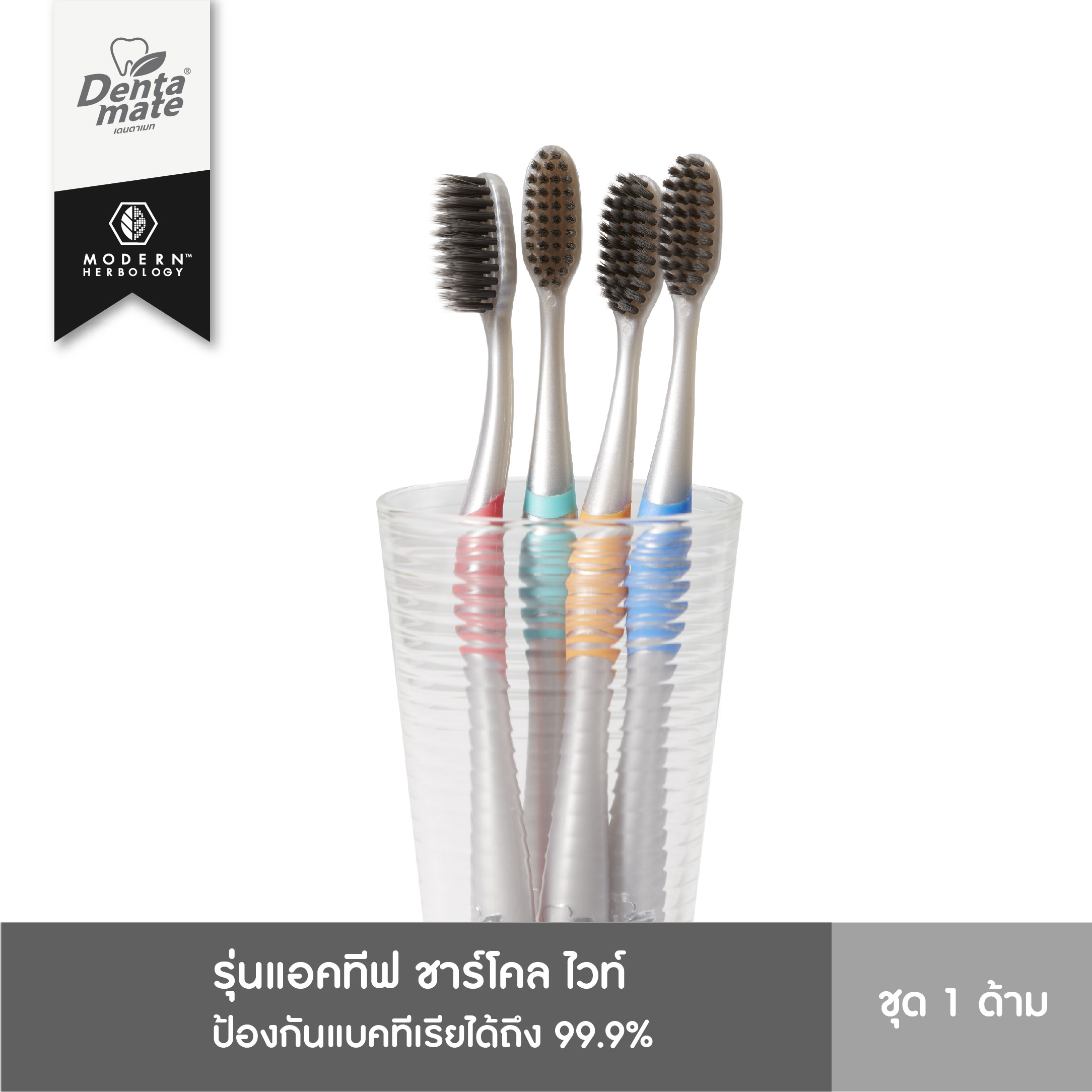 Dentamate Active Charcoal white Toothbrush